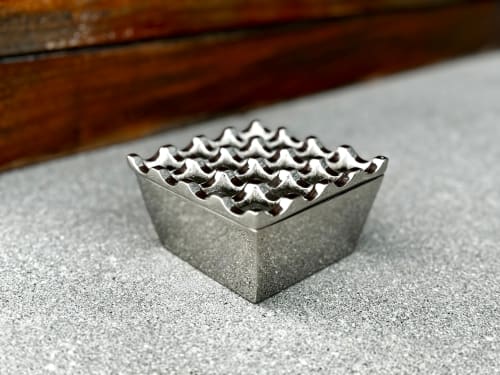Windproof Chrome Ashtray 16-Hole | Tableware by Rikan