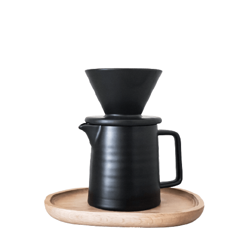 Black Ceramic Pour Over Set | Cup in Drinkware by Vanilla Bean