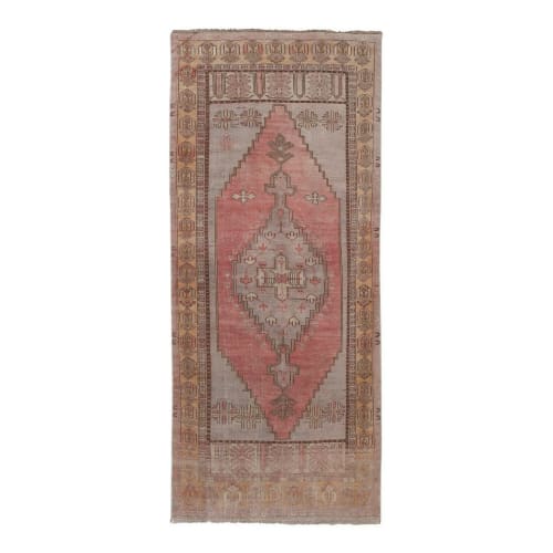 Hand-Knotted Turkish Kurdish Runner - Tribal Design Low Pile | Rugs by Vintage Pillows Store