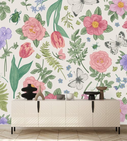 Little Floral Wallpaper | Wall Treatments by uniQstiQ