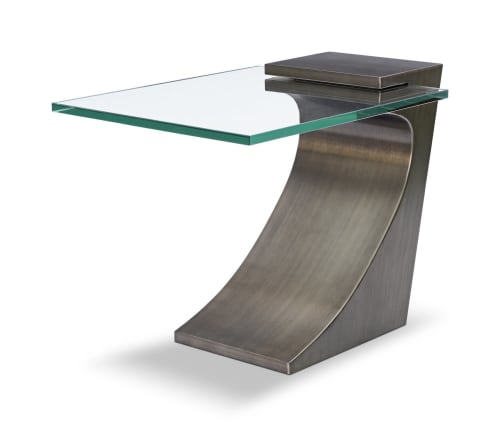 Clasp lamp table Antique brushed bronze finish. | Coffee Table in Tables by Greg Sheres