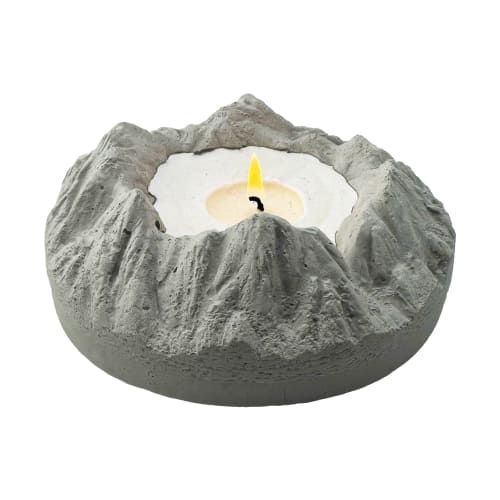 Mountain Crater Candle | Candle Holder in Decorative Objects by Caos Motē