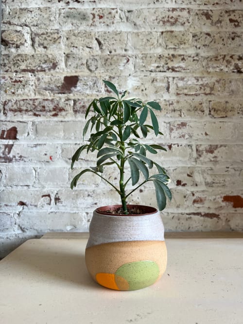 Gourd Planter, Frosty | Vases & Vessels by Mineral Ceramics