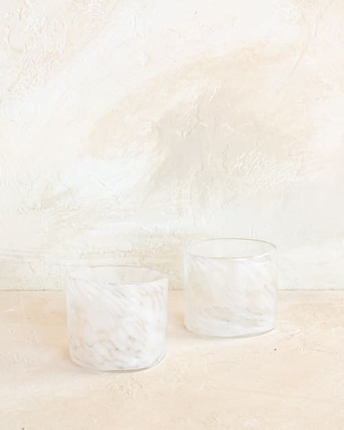 Xaquixe Small Tumbler - Alabaster (set of 2) | Glass in Drinkware by MINNA