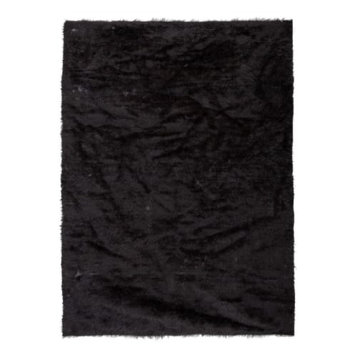 Vintage Home Decor Black Color Mohair Siirt Blanket Rug | Linens & Bedding by Vintage Pillows Store
