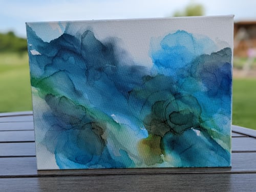 Carried By the Stream | original abstract painting | Mixed Media in Paintings by Megan Spindler