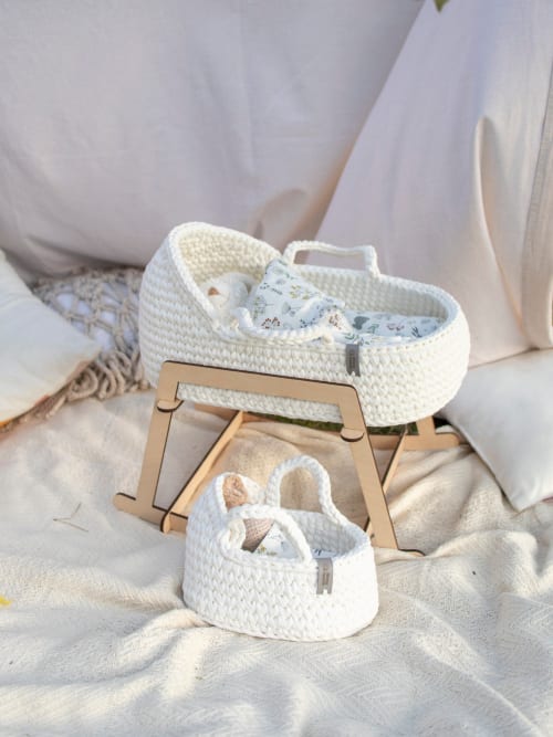 Doll Moses basket with round hood | Decorative Objects by Anzy Home