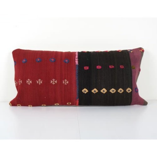 Turkish Lumbar Kilim Pillow Cases Made from Vintage Anatolia | Pillows by Vintage Pillows Store