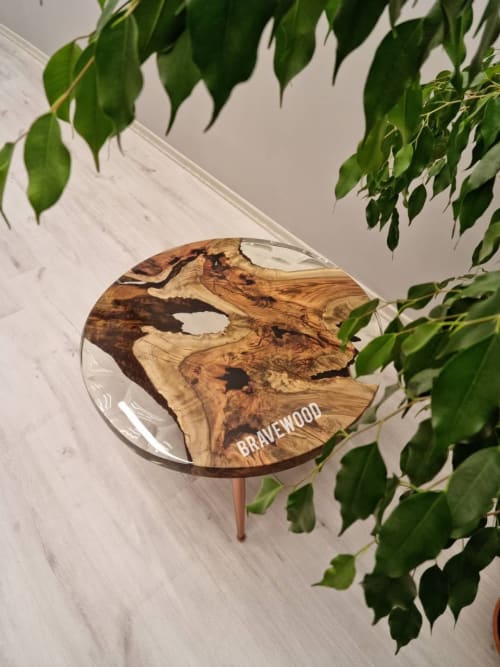 Coffee table, epoxy coffee table,round coffee table | Tables by Brave Wood