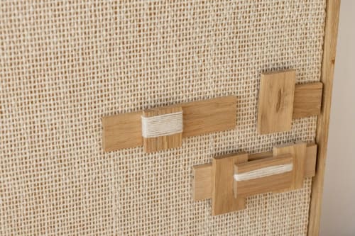 Quiet Form - Serene Wood Mosaic | Tapestry in Wall Hangings by Lale Studio & Shop