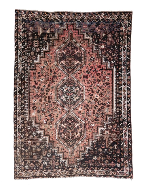Gorgeous Vintage Rug | Watermelon Pink and Blush | Area Rug in Rugs by The Loom House