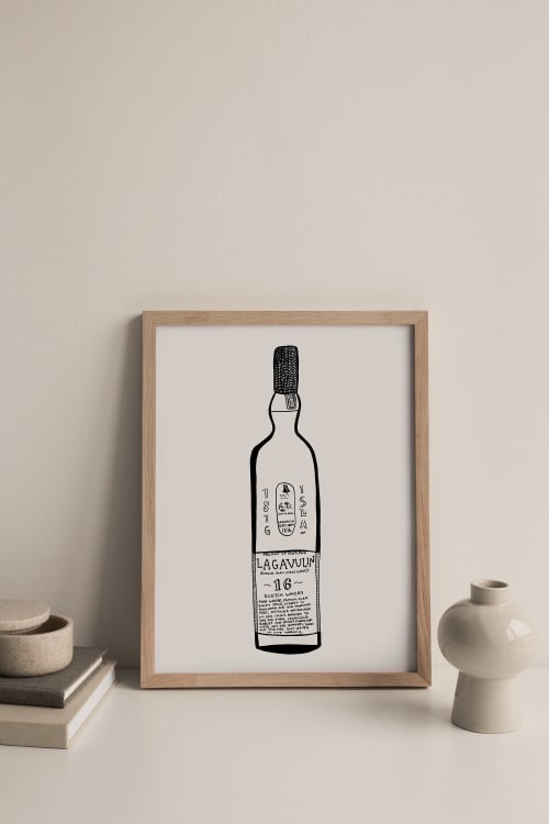 Lagavulin Print, Islay Whisky Artwork, Scotch Whisky Gift | Wall Hangings by Carissa Tanton