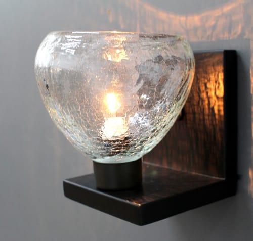 Acqua Sconce · Clear Crackle · Recycled Glass | Sconces by LUMi Collection