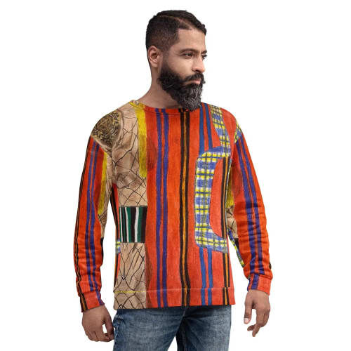 Unisex Sweatshirt - Palestine's Resilience - Folk Abstract | Work by Eman's Gallery
