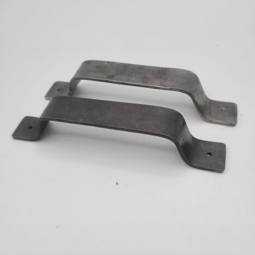 Iron Barn Door Pull Vintage Hammered Cabinet Handle | Hardware by Element Hand Forged Hardware