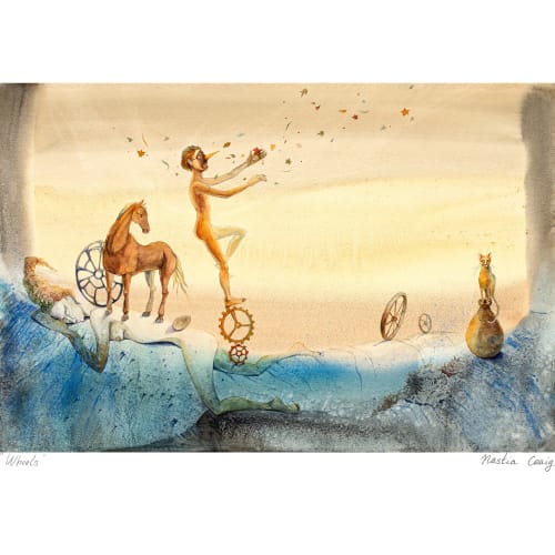 Wheels-PRINT | Prints in Paintings by Nastia Craig
