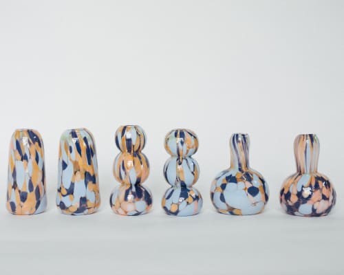 Glass Blown Icy Coral Mini Vase | Vases & Vessels by Maria Ida Designs