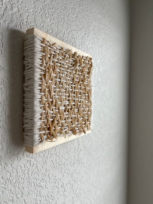 Woven Tile- Earth Series no. 1 | Wall Hangings by Mpwovenn Fiber Art by Mindy Pantuso