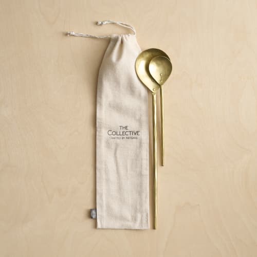 Forge Brass Stir Spoons Assorted - Set of 2 | Utensils by The Collective