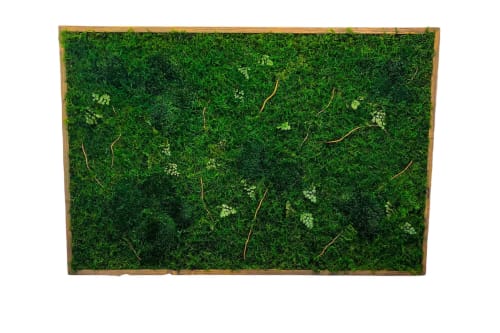 Moss Wall Art Large Green Living Plant wall Decor No Care | Living Wall in Plants & Landscape by Sarah Montgomery