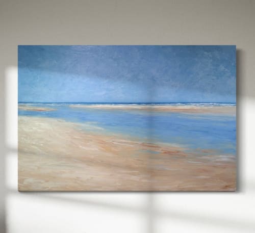 Beach Day | Oil And Acrylic Painting in Paintings by Sorelle Gallery
