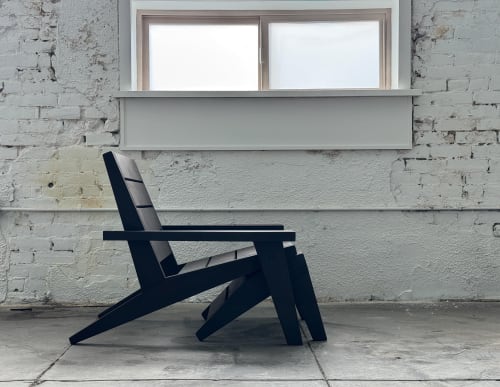 Modern Adirondack Chair, 100% solid hardwood lounge chair, USA made | Chairs by Marco Bogazzi