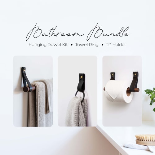 Bathroom Bundle Kit [Flag End] | Hardware by Keyaiira | leather + fiber | Artist Studio in Santa Rosa