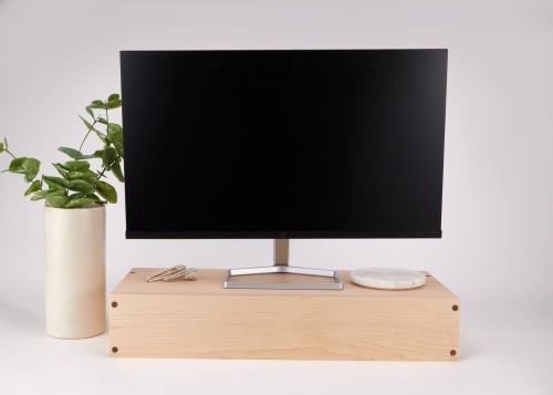 Monitor Stand (Solid Maple) | Storage by Reds Wood Design