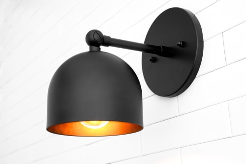 Black Dome Wall Sconce - Model No. 4471 | Sconces by Peared Creation