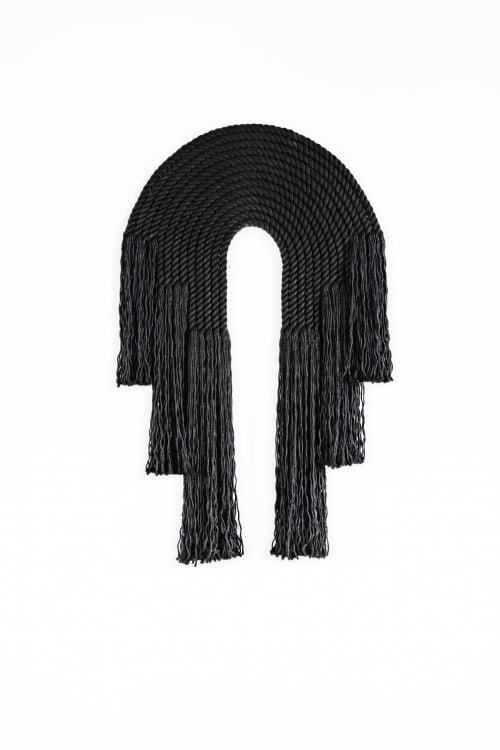 "Forte" Black | Macrame Wall Hanging in Wall Hangings by Candice Luter Art & Interiors