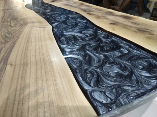 Walnut Resin Dining Table, Epoxy Coffee Table, Kitchen Epoxy | Tables by LuxuryEpoxyFurniture