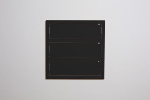 Folding Wall Shelf | Fläpps Shelf 80x80-3 | Large Shelf Unit, Bookshelf, Birch Plywood, Black | Shelving in Storage by AMBIVALENZ