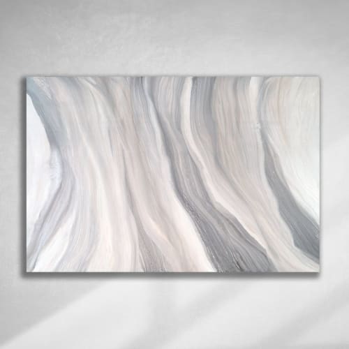 Iridescent Swirl | Oil And Acrylic Painting in Paintings by Teodora Guererra Fine Art