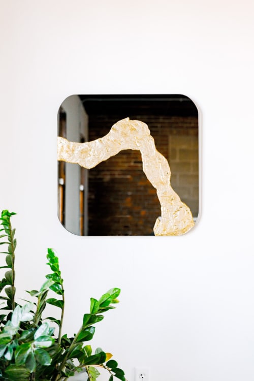 "Glissando Cross Over" Square | Mirror in Decorative Objects by Candice Luter Art & Interiors
