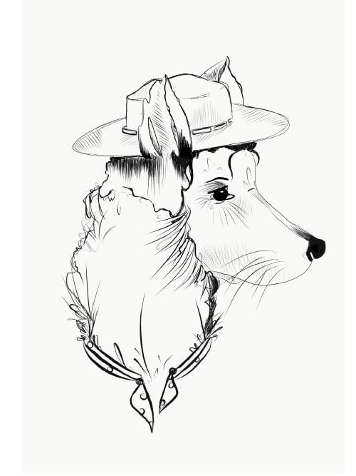 LeRoy - Graphic Sketch | Paintings by Carolyn McGlennon
