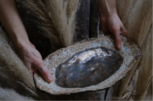Wabi-Sabi bronze lava rock bowl | Dinnerware by Laima Ceramics