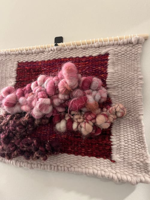 Jitesh 5 - Eleanora Bloom Tapestry: Woven Wall Art with Handmade Yarns | Clock in Decorative Objects by Arsallan S