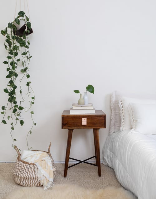 Small Wide Leather Pull [Round End] | Hardware by Keyaiira | leather + fiber | Artist Studio in Santa Rosa