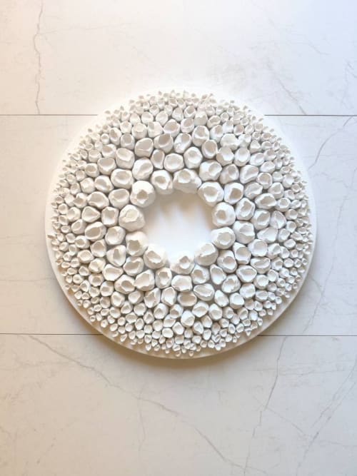 "Connection, coral" | Wall Sculpture in Wall Hangings by Art By Natasha Kanevski