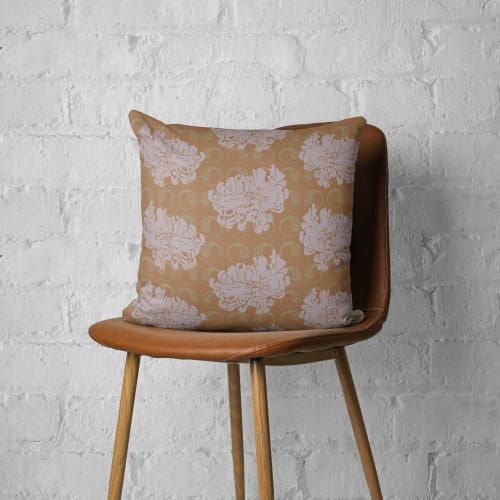 Petal Pusher Throw Pillow | Cushion in Pillows by Odd Duck Press
