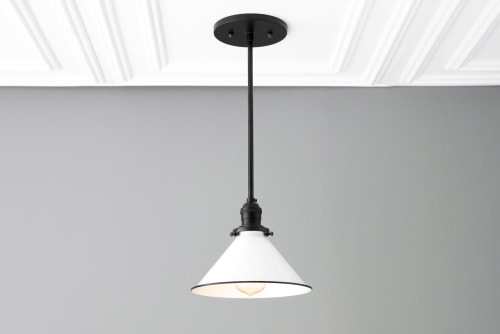 White Cone Shade Pendant Light - Model No. 1412 | Pendants by Peared Creation