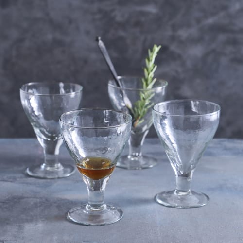 Pebbled Footed Goblets - Set of 4 | Drinkware by The Collective