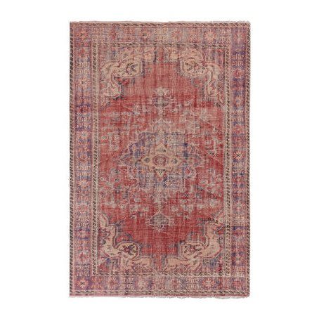 1960s Vintage Distressed Turkish Rug 5'12'' X 9'1'' | Rugs by Vintage Pillows Store