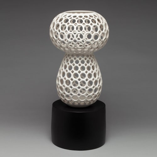 Geneva Pierced Tabletop Sculpture, Femme Collection | Ornament in Decorative Objects by Lynne Meade