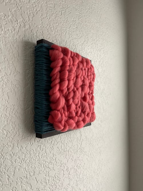 Woven Tile- Fluff Series no. 10 | Wall Sculpture in Wall Hangings by Mpwovenn Fiber Art by Mindy Pantuso