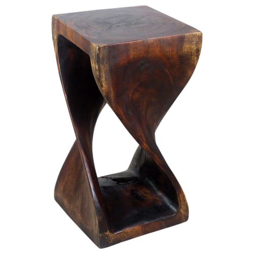 Haussmann® Original Wood Twist Stool 12 X 12 X 23 | Chairs by Haussmann®
