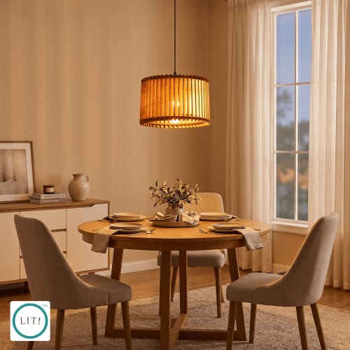Helix Wooden Pendant Light | Pendants by Lit Lamps - Sustainable Mindful Lighting