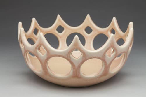 Crown Fruit Bowl - Blush | Decorative Bowl in Decorative Objects by Lynne Meade