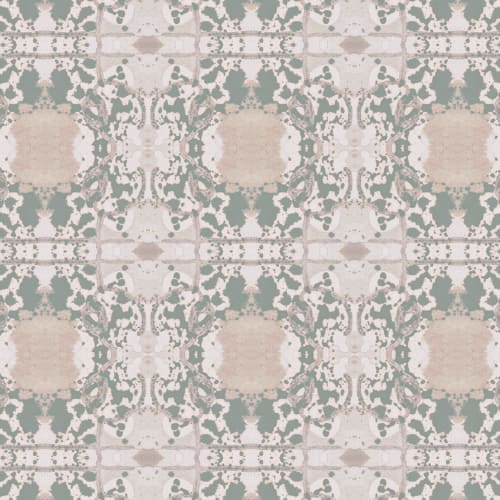 Mirror, Seafoam Green | Linens & Bedding by Philomela Textiles & Wallpaper