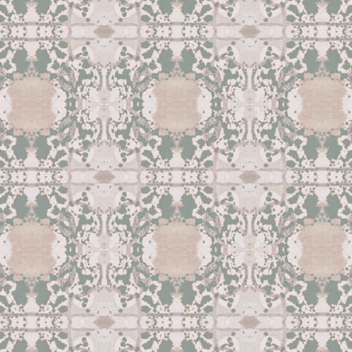 Mirror, Seafoam Green | Fabric in Linens & Bedding by Philomela Textiles & Wallpaper